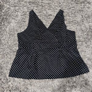 Torrid Black and White Asymmetrical faux Wrap Top Rockabilly Pin Up Retro